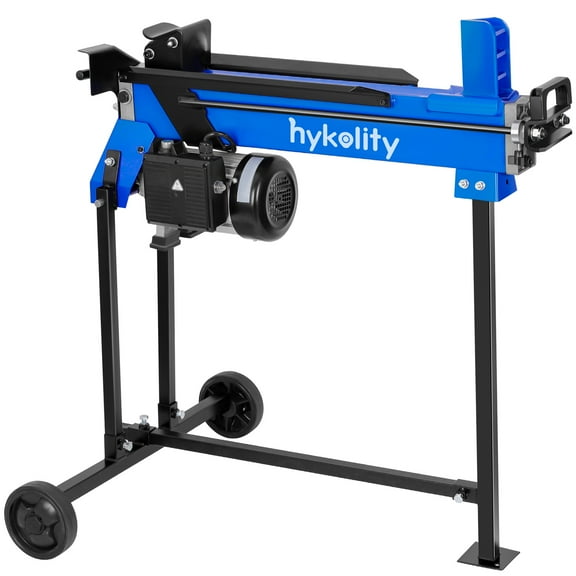 Hykolity 6.5 Ton Electric Log Splitter with Stand, Horizontal Wood Splitter with 15A Motor, Firewood Cutting Machine