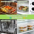 thumbnail image 3 of GARITIN 4 Pack Glass Food Storage Containers with Dividers, 8-Piece Meal Prep Containers with Lids, Leak-Proof Bento Lunch Boxes, Microwave, Oven, Dishwasher & Freezer Safe, Glass Tupperware, 3 of 6