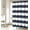 Navy and White, variant on Nautical Stripe Design Fabric Shower Curtain Curtains - Navy and White 72" x 72" Waterproof Polyester Fabric with Hooks