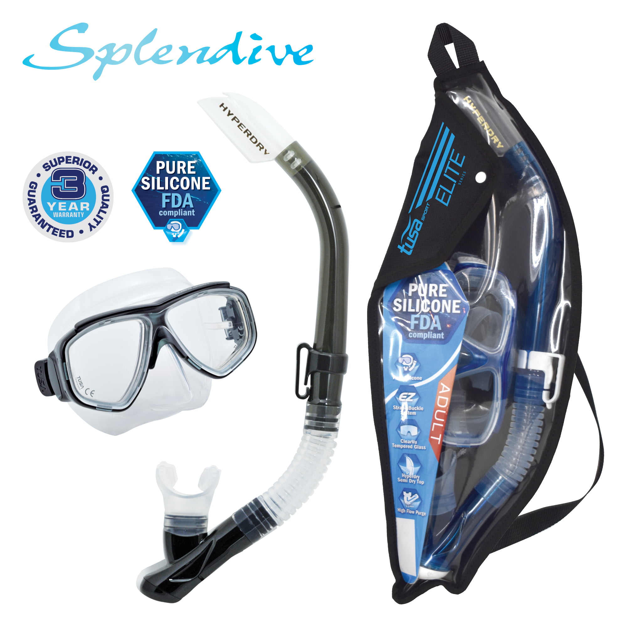 TUSA Sport Adult Splendive Mask and Snorkel Combo