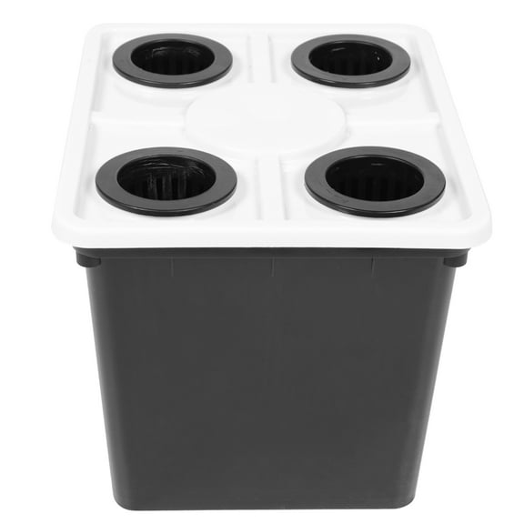 KONTONTY Soilless Cultivation Bucket Hydroponic Baskets Black PP 1Pack