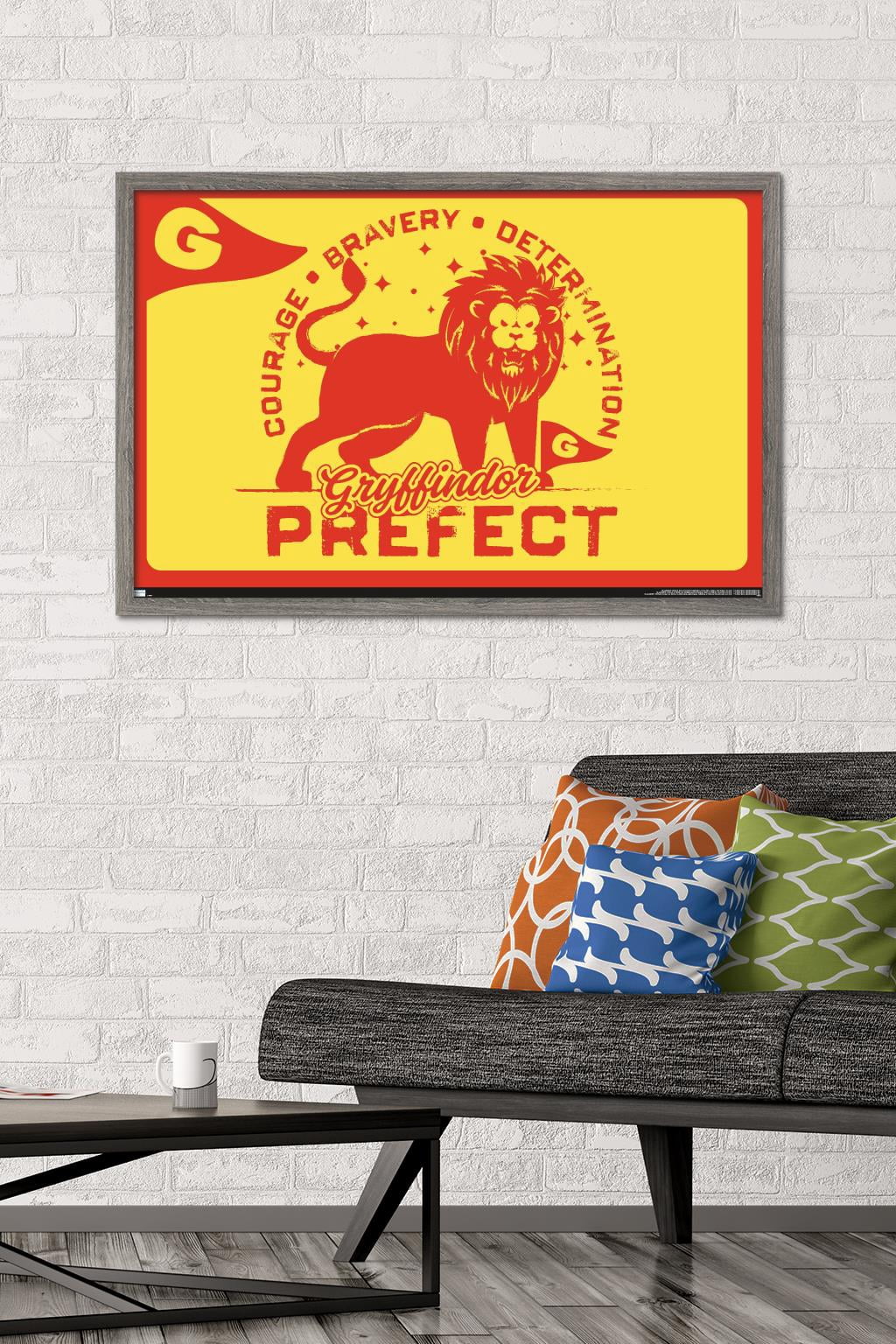 The Wizarding World: Harry Potter - Gryffindor Clubhouse Crest Wall Poster, 22.375" x 34" Framed
