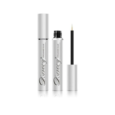 Davocy Eyelash Glue - Strong Hold, Clear, Latex-Free, waterproof. Best hypoallergenic adhesive for strip eyelash extension, false eyelashes, mink lashes. Perfect duo for sensitive eyes.