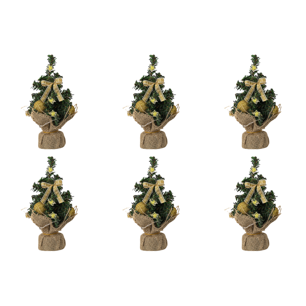 Mini Adorno para Navidad Con Centros Mesa LED (dorado)