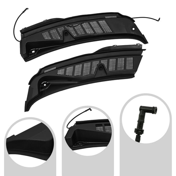 Windshield Wiper Cowl Grille Front Right&Left Side Windshield Wiper Cover Panels For 2021-2025 Ford F150