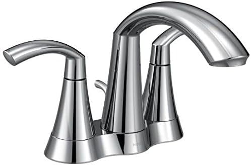 MOEN 6172 Glyde 4 in. Centerset 2-Handle High-Arc Bathroom Faucet in Chrome