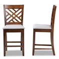 thumbnail image 3 of Bowery Hill 25" Contemporary Wood Counter Height Pub Chair in Walnut (Set of 2), 3 of 8