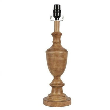 Simplee Adesso 18.5" Height Wood Finish Turned Lamp Base, Transitional Design, Idea for Any Room