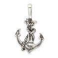 thumbnail image 4 of Sterling Silver Antiqued Anchor and Rope Pendant Charm, 4 of 4