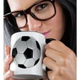 thumbnail image 2 of 3drose, Soccer Ball, 15oz Two-tone Black Mug, 2 of 6