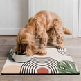 thumbnail image 2 of Dog Food Mat Ethnic Bohemian Tribal Style patterns Earthy Non-Slip Absorbent Waterproof Quick Dry Washable for Pet Feeding Area, 2 of 7