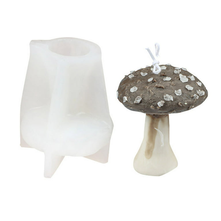 BOOYOU Mushroom Candle UV Crystal Epoxy Resin Mold Aromatherapy Plaster Silicone  Mould 