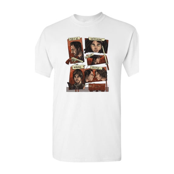 Wrong People TV Zombie Salih Gonenli Artworks Funny DT Adult T-Shirt Tee