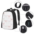thumbnail image 4 of Large Capacity Backpack 16.5×12.5×5.5in Widened Shoulder Strap Design Main Bag Large Top Handle Belt Adjustable Shoulder Strap Pink And White Bow Tie, 4 of 8