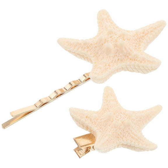 FRCOLOR 2pcs Star Hair Clip Sea Hair Clips Mermaid Hair Accessories Mermaid Costume Women Seashell Hair Clip Mermaid Outfit for Women