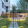 thumbnail image 7 of 2 Pack Large Metal Garden Trellis for Climbing Plants Outdoor Heavy Duty Rustproof Plant Support Metal Climbing Rose Trellis Vine Vegetable Cucumber ,Black, 7 of 7