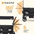 thumbnail image 2 of HARPPA Foldable Wagon Stroller for 4 Kids with 5-Point Harness, Canopy, Black, 2 of 10