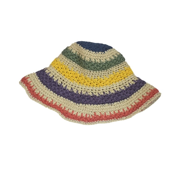 Womens Sun Hat BWASD Wide Brim Foldable Colorful Breathable Crochet Beach Cap Unique Fishing Bucket Hat UPF 50 for Travel Spring Summer Vacation Beige