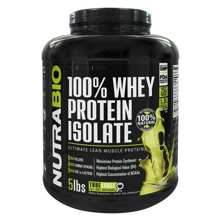 UPC 649908500023 product image for NutraBio - 100% Whey Protein Isolate Unflavored - 5 lbs. | upcitemdb.com