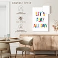 thumbnail image 5 of Elephant Stock Nursery Play All Day Wall Art - Vertical Canvas Wall Art - Living Room Wall Decor - Kids And Nursery Canvas - White And Blue Decor - 16" x 24", 5 of 8