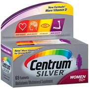 6 Packs Centrum Silver Multivitamin Supplement Women 50 Plus 65 Tablets Each