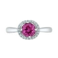 thumbnail image 2 of 0.07  CTTW STERLING SILVER LAB CREATED PINK SAPPHIRE ENGAGEMENT RING, 2 of 4