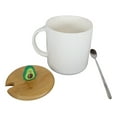 thumbnail image 4 of Pack Of 2 Let's Avocuddle Avocado Couple Ceramic Coffee Mug W/ Spoon And Lid Set, 4 of 5
