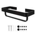 thumbnail image 6 of KHBUAB 1Set Bathroom Floating Shelf Wall Mounted Rust-resistant Aluminum Alloy Black Rectangular Homeowners, 6 of 8
