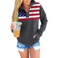 thumbnail image 2 of PENGXIANG Femmes Fermeture Éclair Col Rond Sweat-Shirts Étoiles Pull Imprimé à Manches Longues, 2 of 2