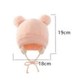 thumbnail image 2 of Gorro trenzado para niños, gorro tejido para niños con protección auditiva cálida, 2 of 5