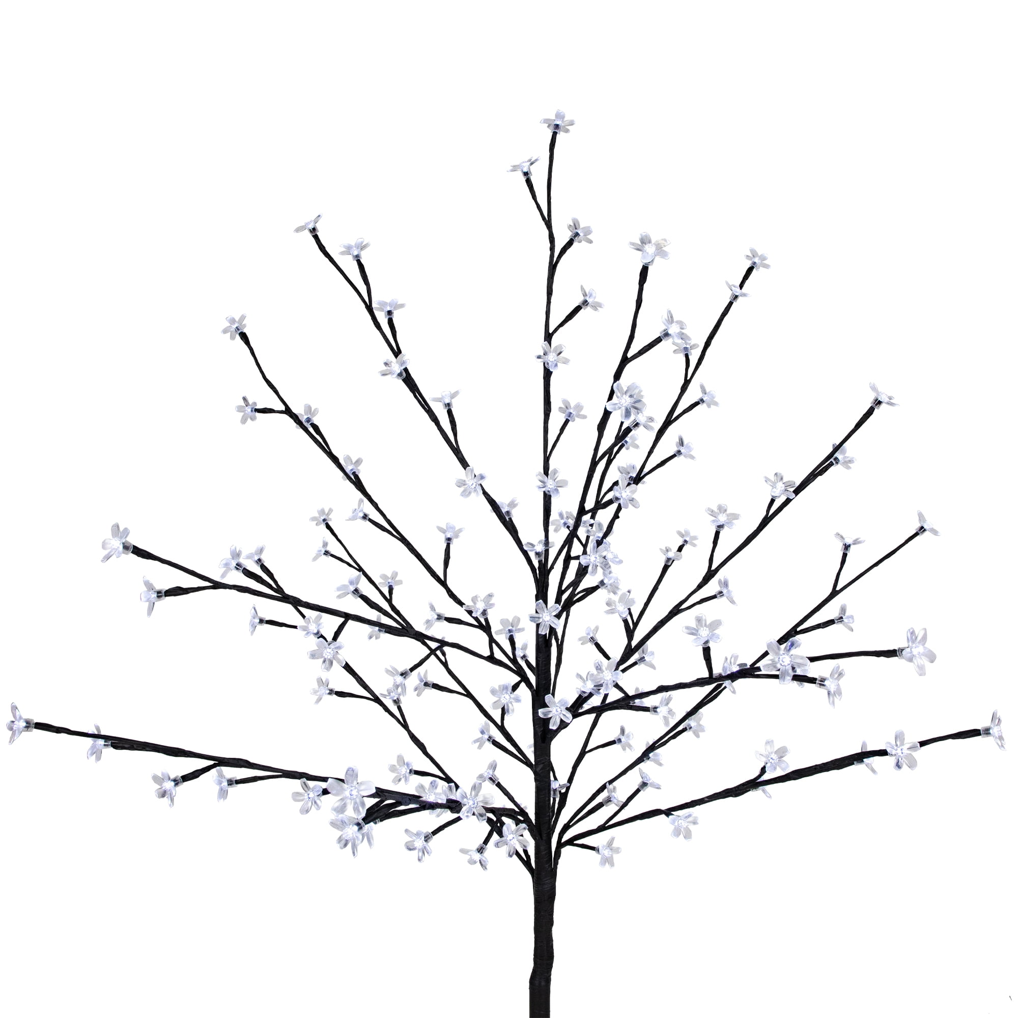 4' LED Lighted Cherry Blossom Flower Tree - Pure White Lights