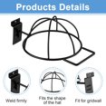 thumbnail image 4 of GHSDFBB 6 Pcs Slat Wall Hat Display Wire Headwear Display Rack Slatwall Accessories Metal Retail Display Racks for Baseball Hats Beanies Wigs Organization, Home, Retail Store, Warehouse Supp, 4 of 7