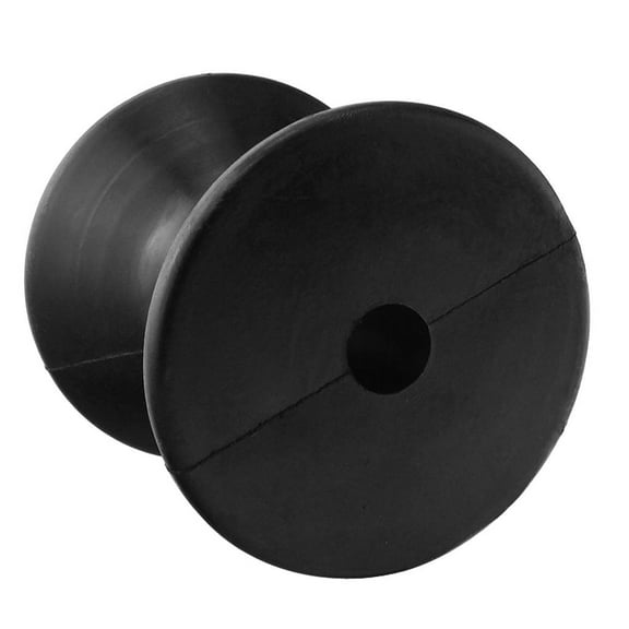 Durable Black 3 Inch Boat Trailer Rubber Keel Roller Sailboat Yacht Accessories