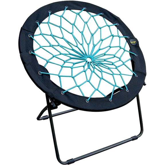 Limited Foldable Bunjo Bungee Chair for Dorms, Living Rooms, Bedrooms, Camping, Gaming & Lounging, Teal (Pack of 1)