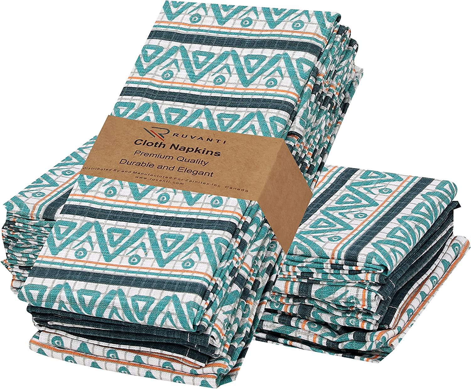 Ruvanti Cloth Napkins 12 Pack 18x18 inch Dinner Napkins, Soft