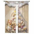 thumbnail image 3 of Coastal Christmas Tree Sheer Curtains 72 Inches Long 2 Panels Set, Window Sheer Curtains for Living Room/Bedroom, Beach Nautical Seaside Xmas Light Filtering Rod Pocket Curtain 52'' x 72'' x 2, 3 of 7