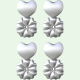 thumbnail image 1 of Yakimat Adjustable Earring Lifters, 2 Pairs Sterling Silver Plated, Hypoallergenic Secure Earring Backs, 1 of 5