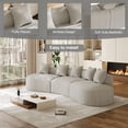 thumbnail image 5 of Wiilayok Modern Chenille Sofa,Curved Sofa with Deep Seat,Cloud Compression Sofa Couch for Living Room,No Assembly,Light Gray, 5 of 7