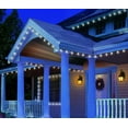 thumbnail image 2 of Holiday Time 100-Count Warm White LED Diamond-Cut C9 Christmas Lights, with Green Wire, 58', 2 of 4