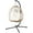 Milky White, variant on Hanging Egg Chair with Stand Indoor Swinging Chair Outdoor Hammock Egg Chair for Patio, Bedroom, Garden and Balcony (Milky White, Small)