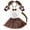 Brown, variant on Petitebelle Long Ear Dog Headband Bowtie Tail Gloves Tutu Shirt 6pc Costume (Pink, 4-5 Years)