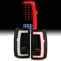 AKKON - Fits 2000-2006 Chevy Tahoe Suburban GMC Yukon XL 1500/2500 [C-Tube] Parking LED Reverse Black Tail Light Brake Lamp Pair