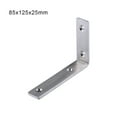 thumbnail image 4 of pitrice 4pcs L Bracket Corner Braces Joint Angle Brackets Wall-mounted Bench Shelf Support Heavy Duty Furniture Hardware Rack 125*84*25*5mm, 4 of 9