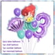 thumbnail image 3 of Suministros de decoración para fiesta de cumpleaños de La Sirenita de Disney, plato de papel, servilleta, vaso, mantel, globo, baby shower, 3 of 5