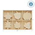 thumbnail image 2 of Natural Wood Sorting Trays with Wood Autumn-Themed Cutouts, Pack of 2, for DIY Crafting and Practical Life Activity, by Woodpeckers, 2 of 6