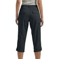thumbnail image 5 of XAOFW Capri Pants For Women Casual Solid Color Straight Leg Cargo Pants With Button Front For Summer Comfort And Daily Wear Breathable Bottom L, 5 of 7