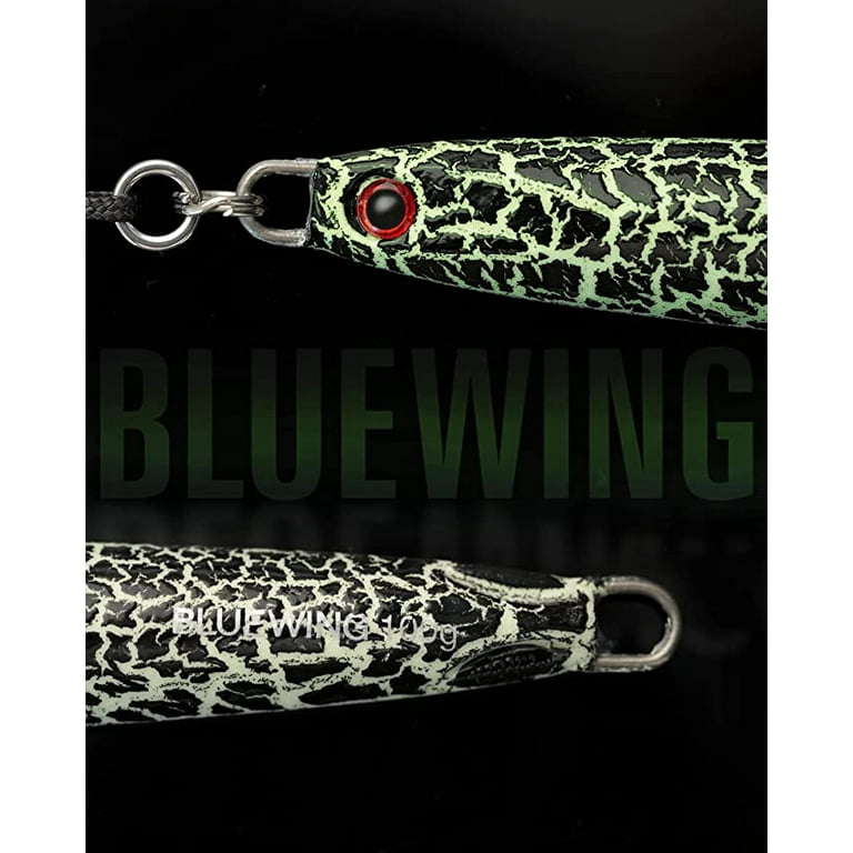 Bluewing Speed Vertical Jigging Lure, Offshore Vertical Jig Deep Sea Jigging Lures, Saltwater Jigs Fishing Lures for Tuna Salmon Snapper Kingfish, Red