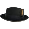 thumbnail image 4 of Wool Felt Porkpie (Black, Small), 4 of 5