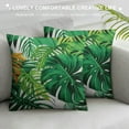 thumbnail image 3 of COMIO Tropical Palm Leaf Throw Pillow Covers Green Banana Leaves Print Pillow Case Hawaiian Plant Outdoor Decorative Pillowcase for Patio Deck Couch Bed Sofa Home, 3 of 5