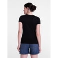thumbnail image 4 of Scenario Women's Rib Tee with Short Sleeves, Sizes XS-XXXL, 4 of 6